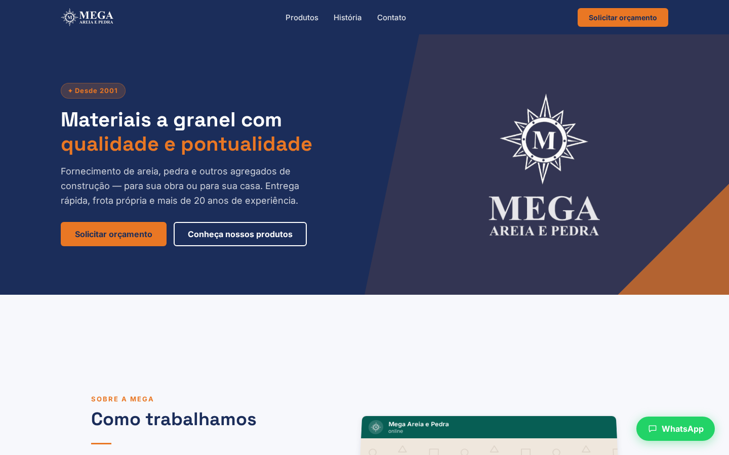 screenshot — Mega Areia e Pedra