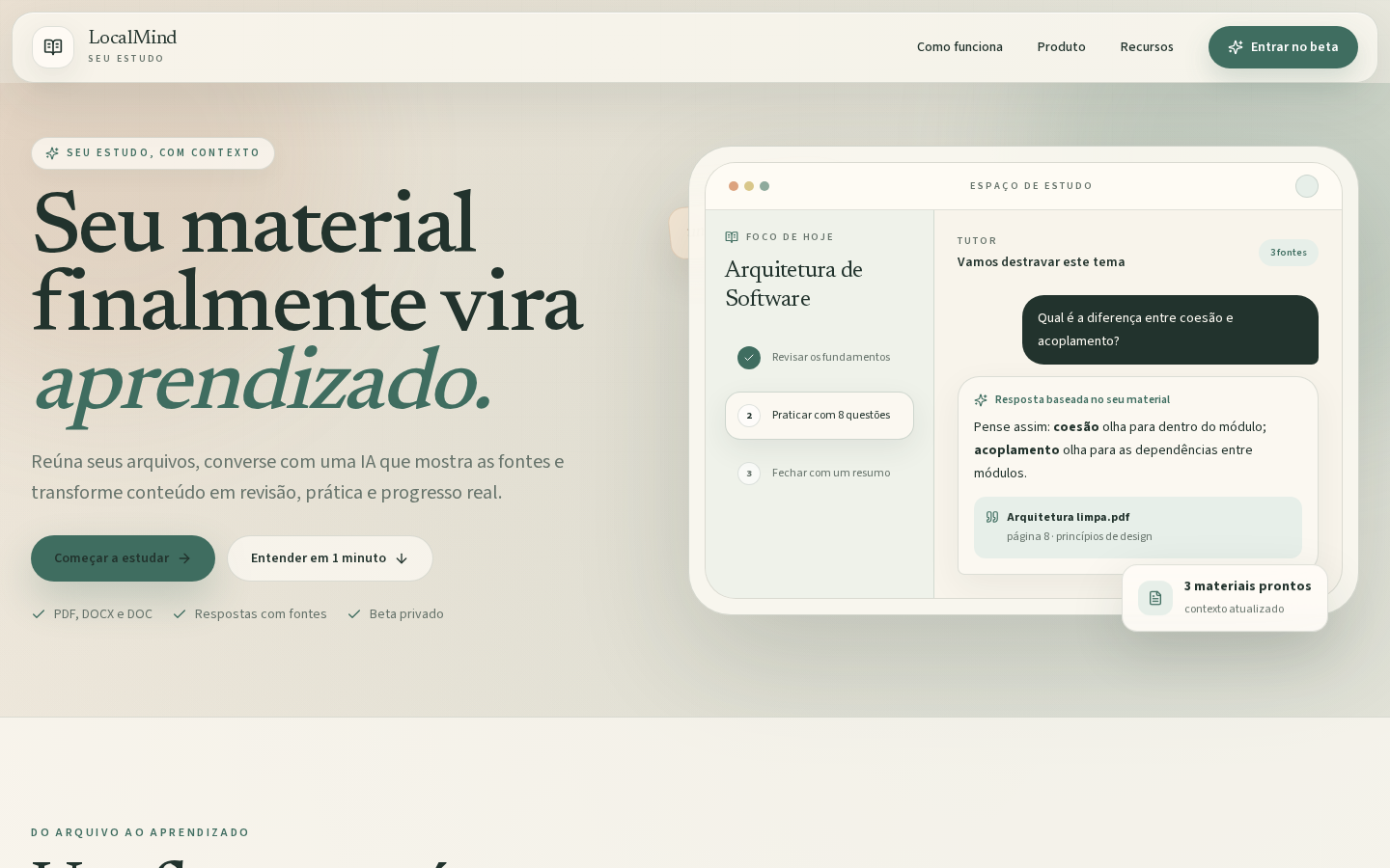 screenshot — localmind